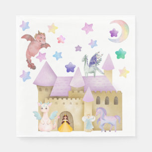 Servilleta De Papel fiesta de cumpleaños del castillo mágico de la pri