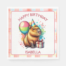 Servilleta De Papel Fiesta de cumpleaños del Chica con temática de Cap