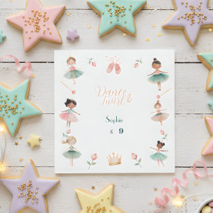 Servilleta De Papel Fiesta de cumpleaños del chica de danza y twirl