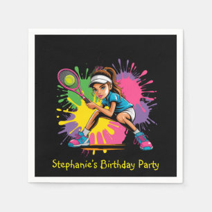 Servilleta De Papel Fiesta de cumpleaños del Chica Estrella de Tenis