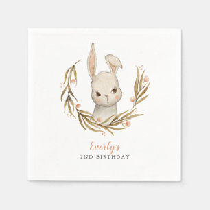 Servilleta De Papel Fiesta de cumpleaños del Chica temático Bunny Wo