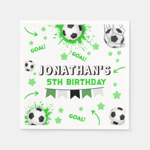 Servilleta De Papel Fiesta de cumpleaños del fútbol infantil deportivo