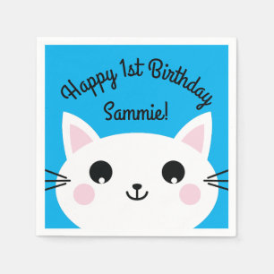 Servilleta De Papel Fiesta de cumpleaños del gato