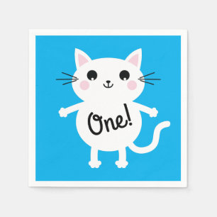 Servilleta De Papel Fiesta de cumpleaños del gato