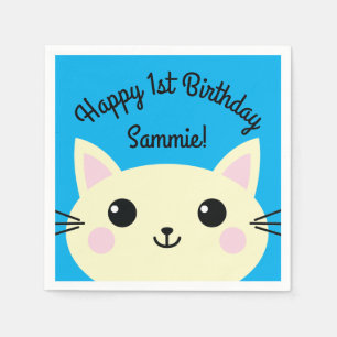 Servilleta De Papel Fiesta de cumpleaños del gato
