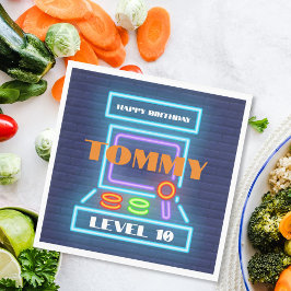 Servilleta De Papel Fiesta de cumpleaños del juego de la arcada retro