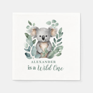 Servilleta De Papel Fiesta de cumpleaños del koala oso salvaje