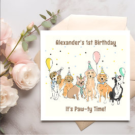 Servilleta De Papel Fiesta de cumpleaños del perro de Dalmacia