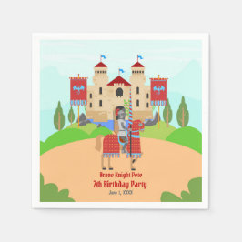 Servilleta De Papel Fiesta de cumpleaños del Torneo de los Caballeros 