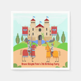 Servilleta De Papel Fiesta de cumpleaños del Torneo de los Caballeros 