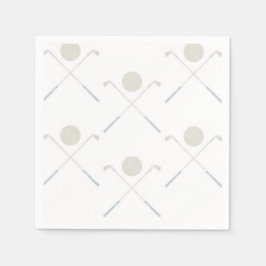 Servilleta De Papel Fiesta de cumpleaños del Watercolor Blue Golf