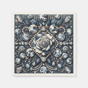 Servilleta De Papel Fiesta de Cumpleaños Denim & Diamonds Glam Bling R