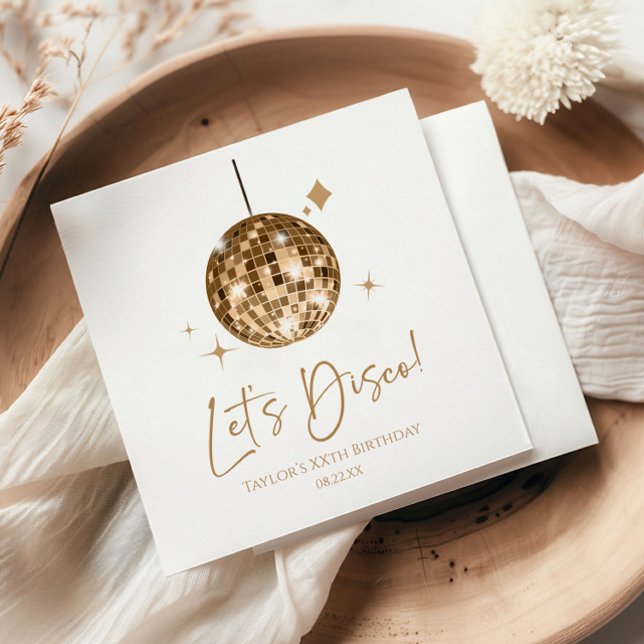 Servilleta De Papel Fiesta de cumpleaños disco de oro Let's Disco (Subido por el creador)