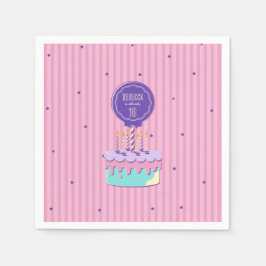Servilleta De Papel Fiesta de cumpleaños estilo retro