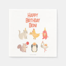 Fiesta de cumpleaños feliz de niños Animales Niños