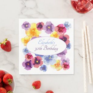 Servilleta De Papel Fiesta de Cumpleaños Floral Boho de Jardín Cottage