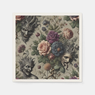 Servilleta De Papel Fiesta de cumpleaños - Floral gótica victoriana