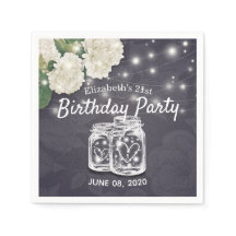 Fiesta de cumpleaños Flores de Mason Jars String