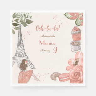 Servilleta De Papel Fiesta de cumpleaños francesa temática de París