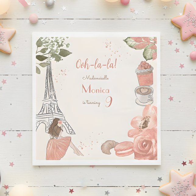 Servilleta De Papel Fiesta de cumpleaños francesa temática de París (Subido por el creador)