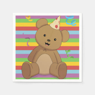 Servilleta De Papel Fiesta de cumpleaños infantil del osito de peluche