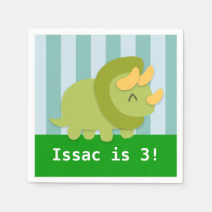 Servilleta De Papel Fiesta de cumpleaños linda del dinosaurio del