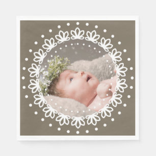 Servilleta De Papel Fiesta de cumpleaños marrón elegante