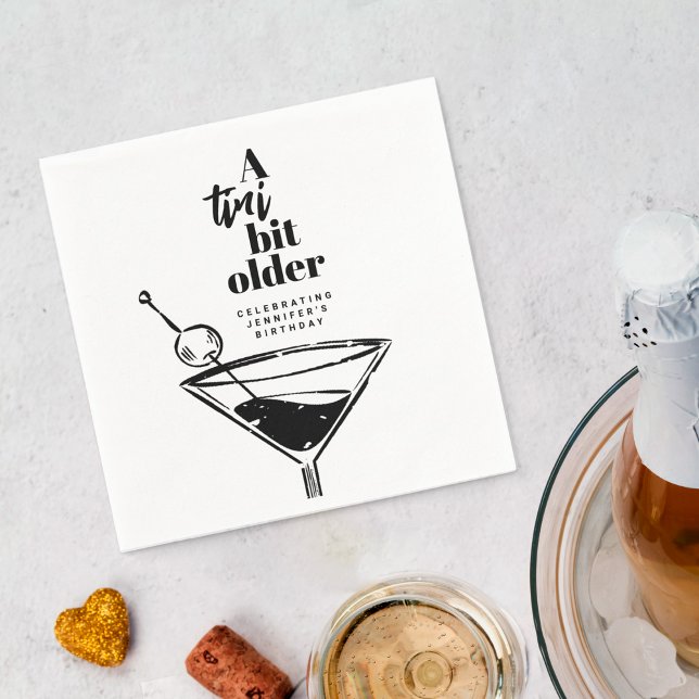Servilleta De Papel Fiesta de cumpleaños Martini, un poco mayor de Tri (Subido por el creador)