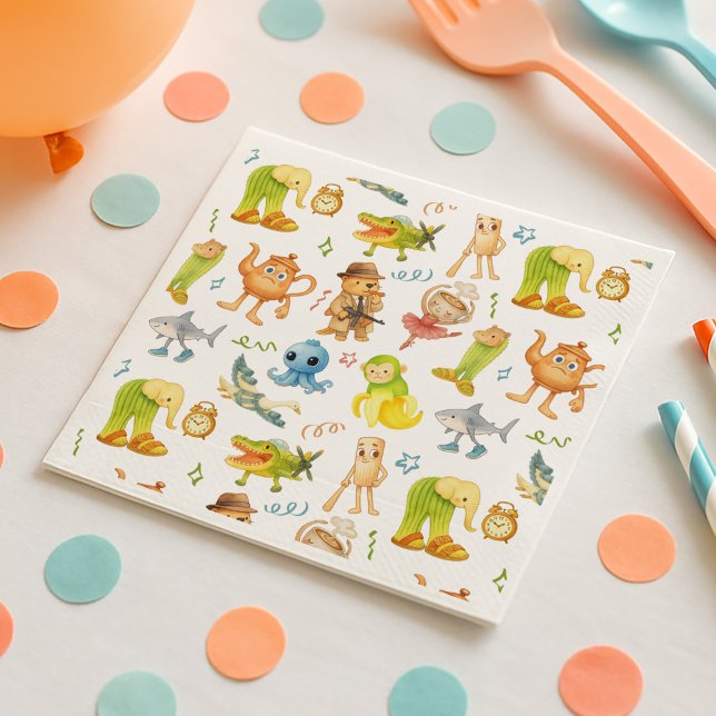 Servilleta De Papel Fiesta de Cumpleaños Meme Brainrot (Subido por el creador)