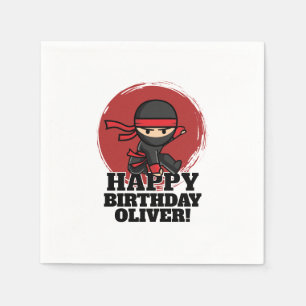 Servilleta De Papel Fiesta de Cumpleaños Ninja