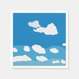 Servilleta De Papel Fiesta de Cumpleaños Nube Cielo Azul