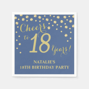 Servilleta De Papel Fiesta de cumpleaños número 18: servilletas de d