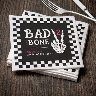 Servilleta De Papel Fiesta de cumpleaños número 2 Bad 2 the Bone Esque
