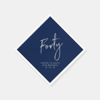 Fiesta de cumpleaños número 40 de plata y azul mar