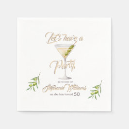 Servilleta De Papel Fiesta de cumpleaños número 50 de las mujeres con 