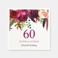 Fiesta de cumpleaños número 60 de Pink & Burgundy 