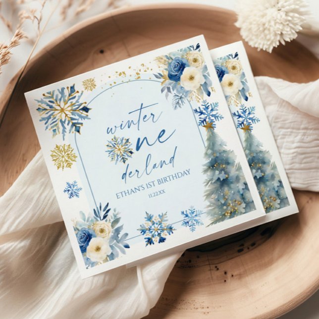 Servilleta De Papel Fiesta de cumpleaños número uno de Winter Onederla (Subido por el creador)