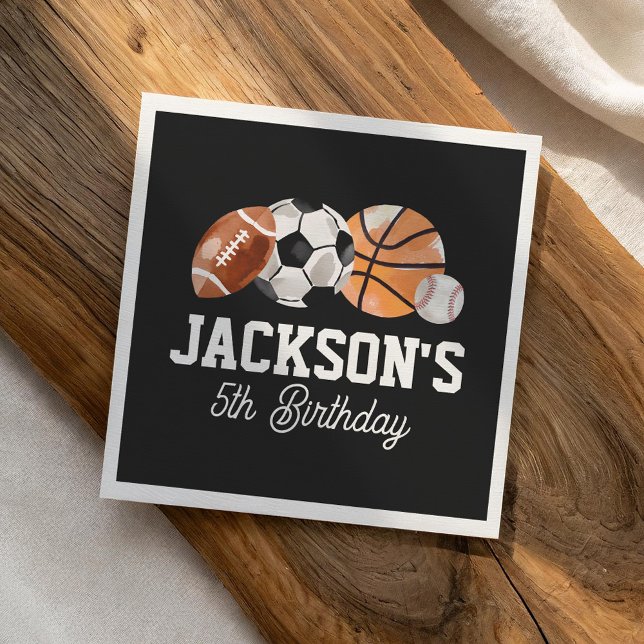 Servilleta De Papel Fiesta de cumpleaños para deportes modernos (Subido por el creador)