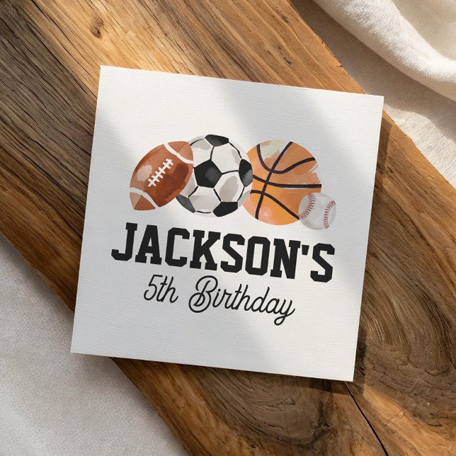 Servilleta De Papel Fiesta de cumpleaños para deportes modernos (Subido por el creador)
