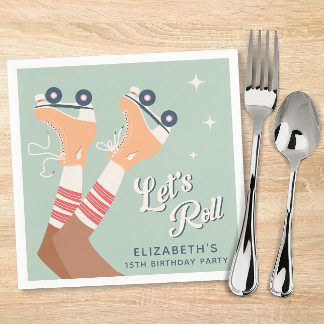 Servilleta De Papel Fiesta de cumpleaños para el patinaje sobre patina (Subido por el creador)