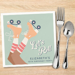 Servilleta De Papel Fiesta de cumpleaños para el patinaje sobre patina