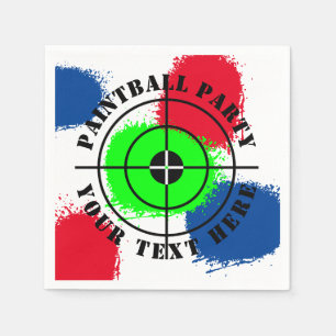 Servilleta De Papel Fiesta de cumpleaños personalizada con paintball d