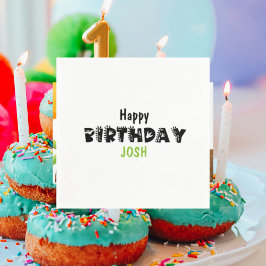 Servilleta De Papel Fiesta de cumpleaños personalizada de Baby Dinosau