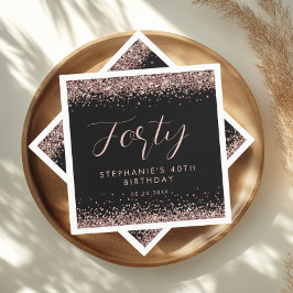 Servilleta De Papel Fiesta de cumpleaños personalizada de Rosa Purpuri