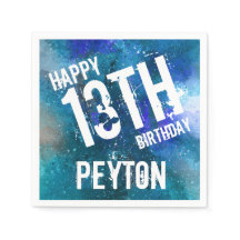 Fiesta de cumpleaños personalizada Galaxy Blue