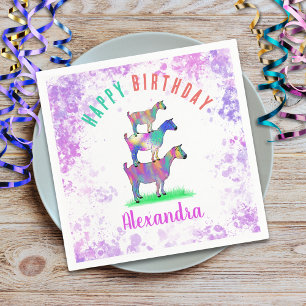 Servilleta De Papel Fiesta de cumpleaños personalizada para niños con 