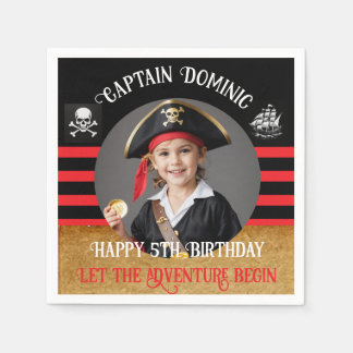 Servilleta De Papel Fiesta de cumpleaños pirata personalizada para niñ