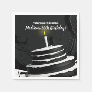 Servilleta De Papel Fiesta de cumpleaños por el tema del pastel blanco