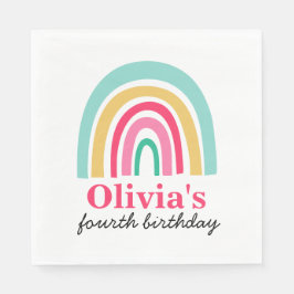 Servilleta De Papel Fiesta de cumpleaños Rainbow