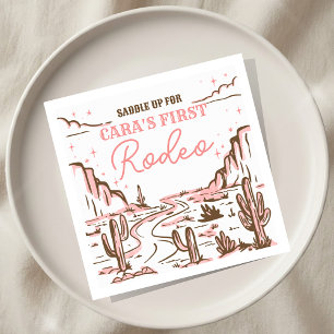 Servilleta De Papel Fiesta de Cumpleaños Rodeo del Oeste Salvaje en Cu